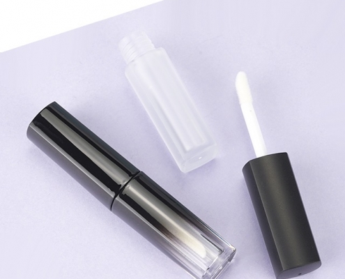 small lipgloss tube, black lipgloss tube, frosted lipgloss tube