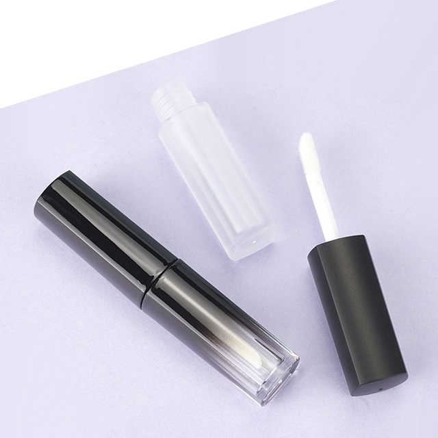 small lipgloss tube, black lipgloss tube, frosted lipgloss tube