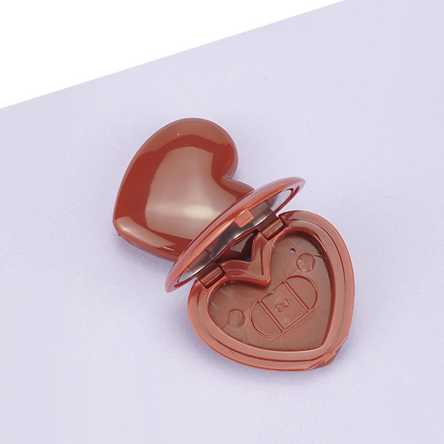 heart shape powder case, eyeshadow case, lip balm case