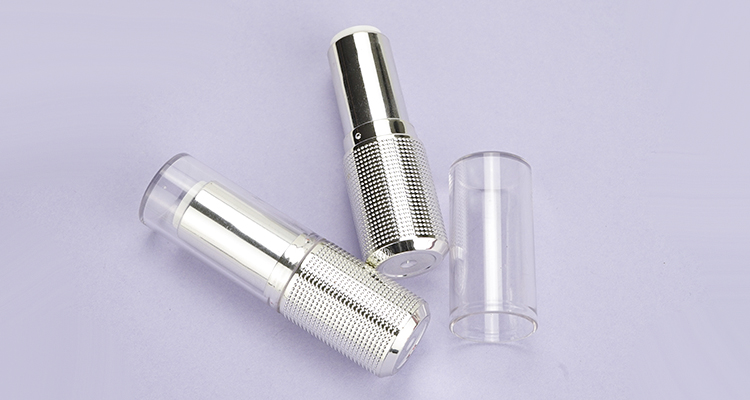 Luxury lipstick tubes, silver lipstick tubes, round lipstick tubes