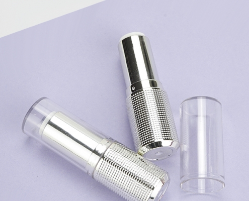 Luxury lipstick tubes, silver lipstick tubes, round lipstick tubes