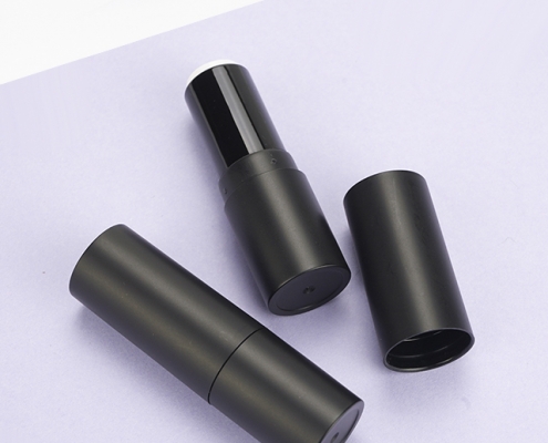 round lipstick tube, empty lipstick tube, black lipstick tube