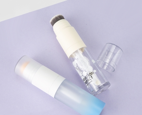 foundation bottle with brush, foundation bottle with puff, foundation