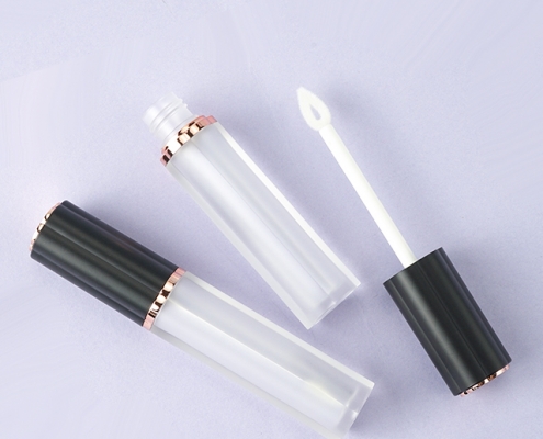 Flower shaped lip gloss container tube frosted bottle