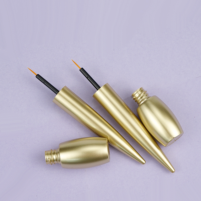 Matte gold eyeliner tubes, mini eyeliner tube, cute eyeliner tube, eyeliner bottle for sale