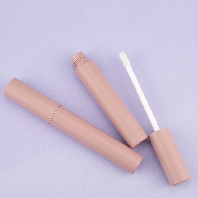 Round pink lipgloss tube, empty lipgloss tube, plastic lipgloss tube, lipgloss tube, pink lip gloss tube