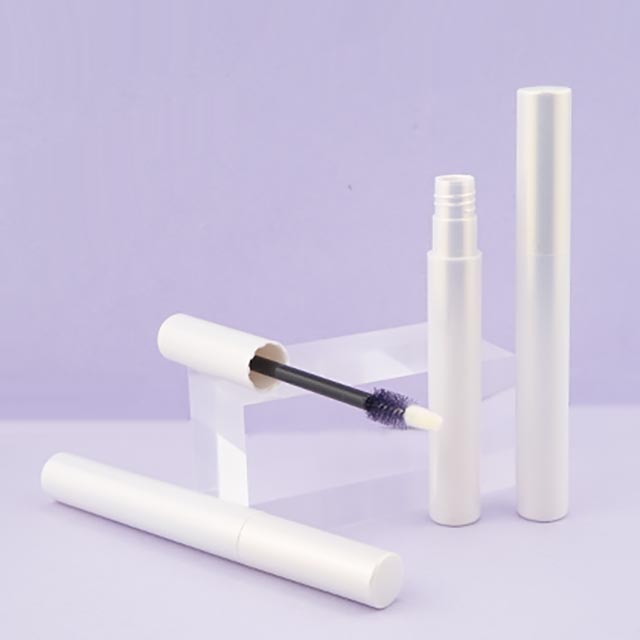 Round mascara tube, mascara tube with special brush, white mascara tube, custom mascara tube, eyelash growth serum bottle