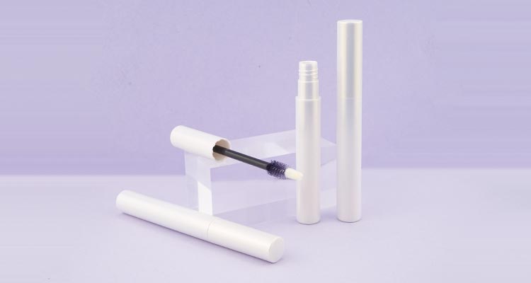 Round mascara tube, mascara tube with special brush, white mascara tube, custom mascara tube, eyelash growth serum bottle