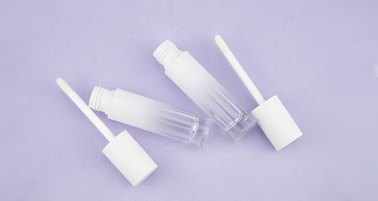 Round lip gloss tube, gradient white lipgloss tube, DIY lipgloss makeup, hot sale lip gloss tube, lip gloss tube packaging