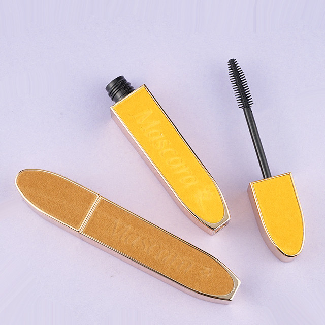 Leather mascara tube with mirror