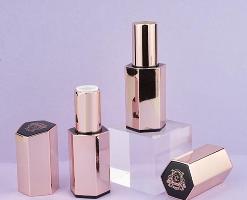 Hexagon shape lipstick tube