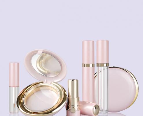 Pearl pink makeup packaging