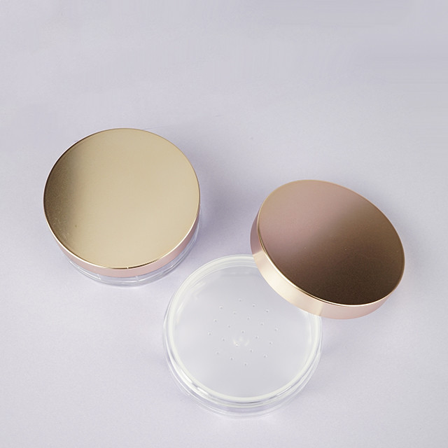 Rose gold loose powder case