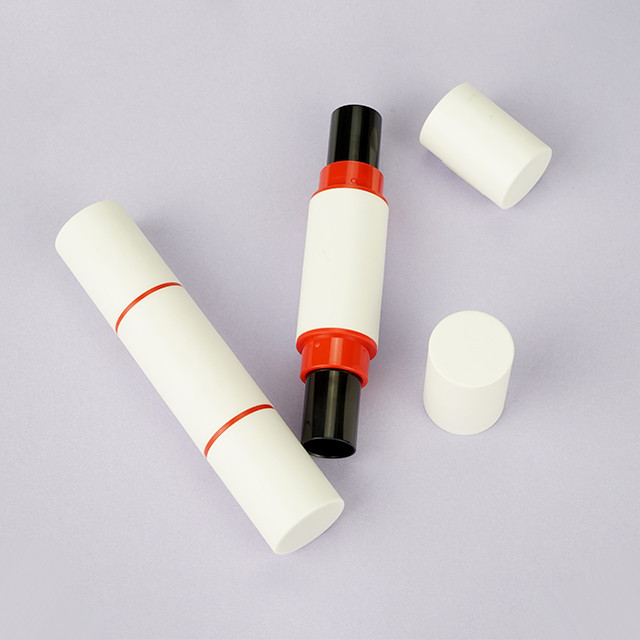 Double ened refillable lipstick tube