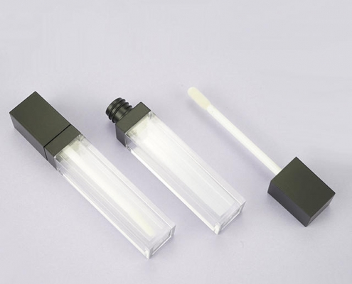 Square lipgloss tube