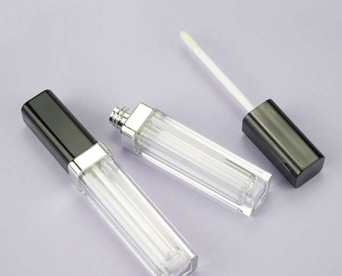 10ml black square lipgloss tube