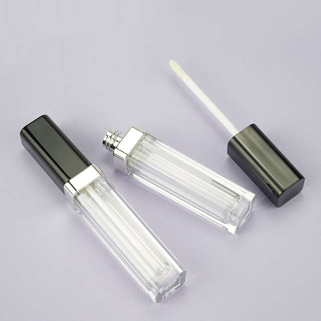 10ml black square lipgloss tube