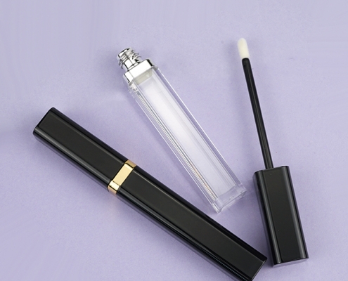 Black square lipgloss tube