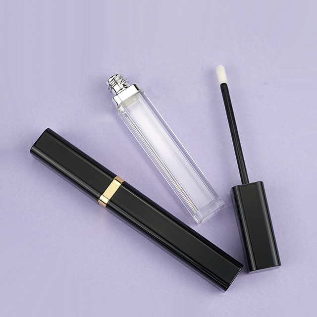 Black square lipgloss tube