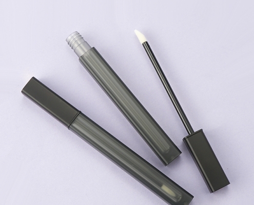 Slim black square lipgloss tube