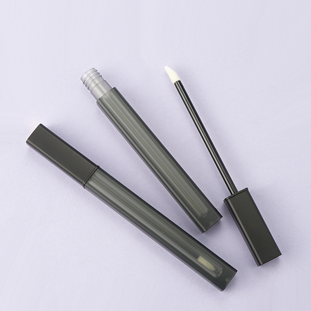 Slim black square lipgloss tube