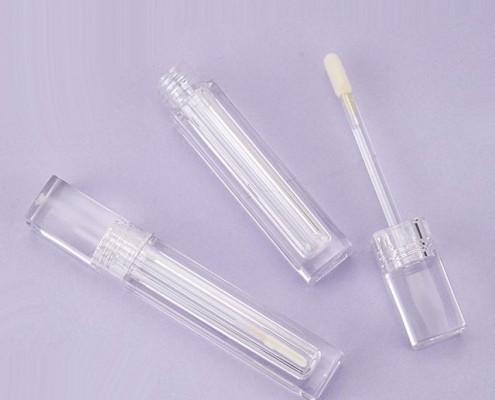 Square clear lip gloss tube