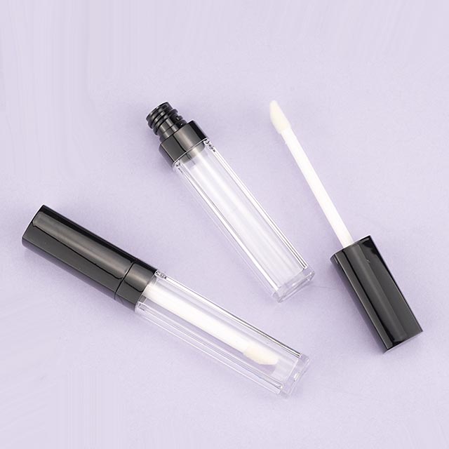 Lipgloss tube with black cap