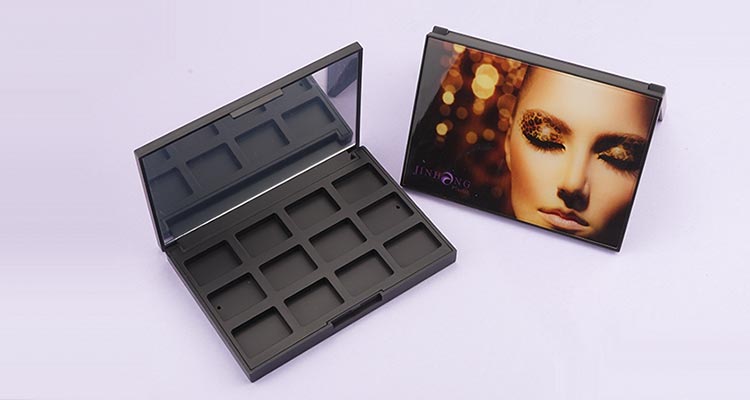 12 colors eyeshadow case with mirror