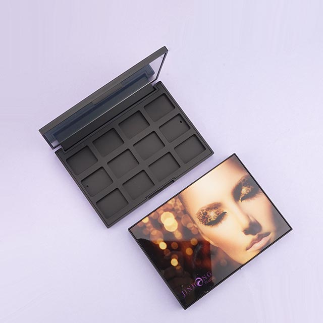 12 colors eyeshadow case with mirror