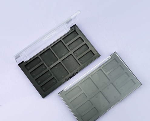 Rectangle eyeshadow case 12 colors with clear lid