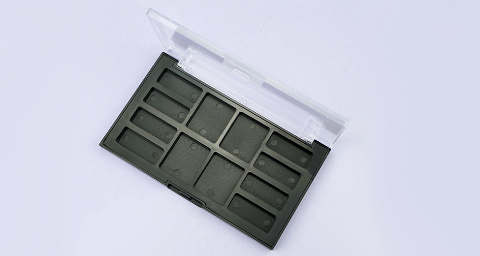 Rectangle eyeshadow case 12 colors with clear lid