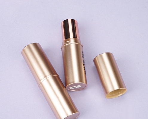 Gold foundation blush stick container