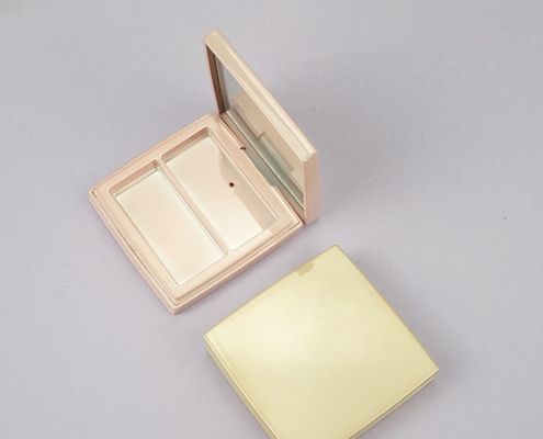 Plastic eyebrow eyeshadow case with mirror