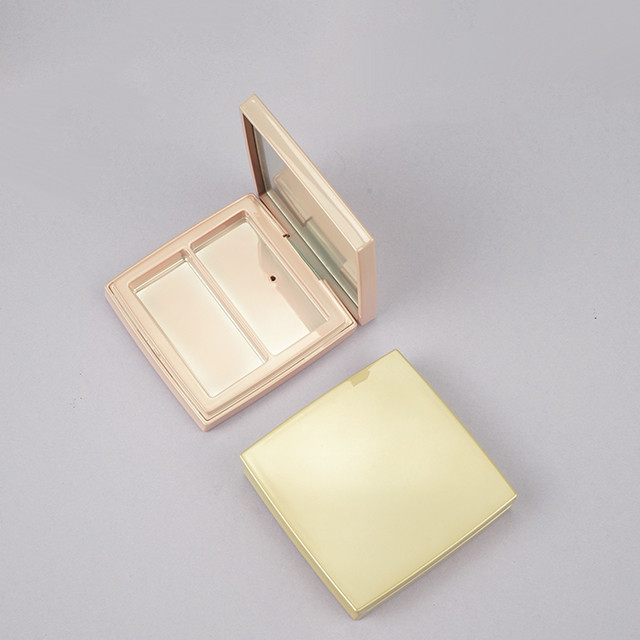 Plastic eyebrow eyeshadow case with mirror