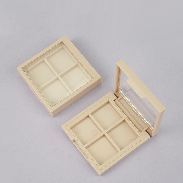 Square eyeshadow case 4 holes with window