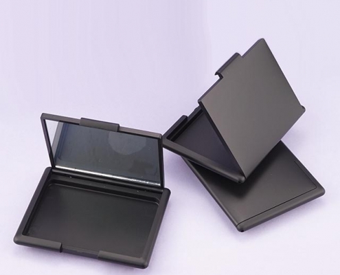 Black blush compact powder case