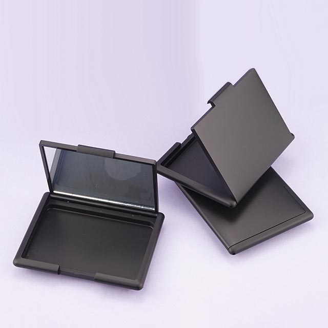 Black blush compact powder case