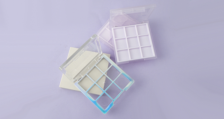 Square shape transparent eyeshadow palette