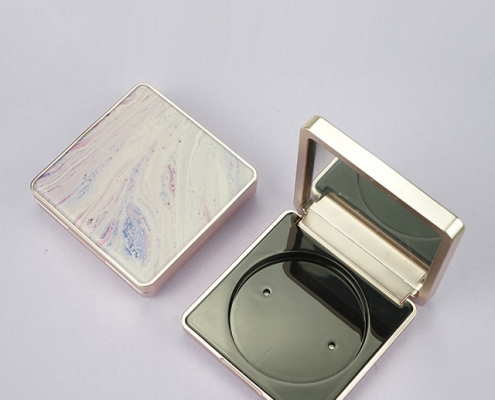 Magnetic plastic compact powder case