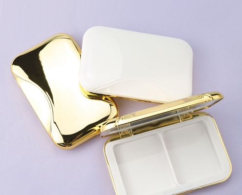 Two-way cake compact powder case