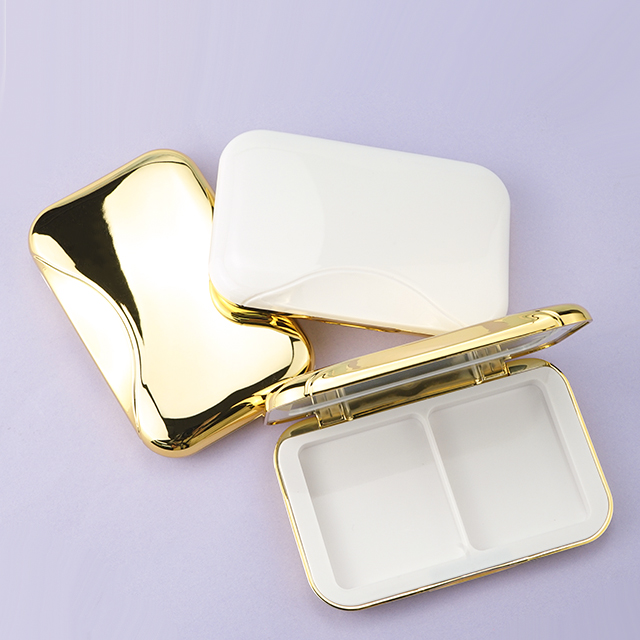 Two-way cake compact powder case