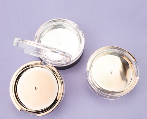 luxury round compact powder case