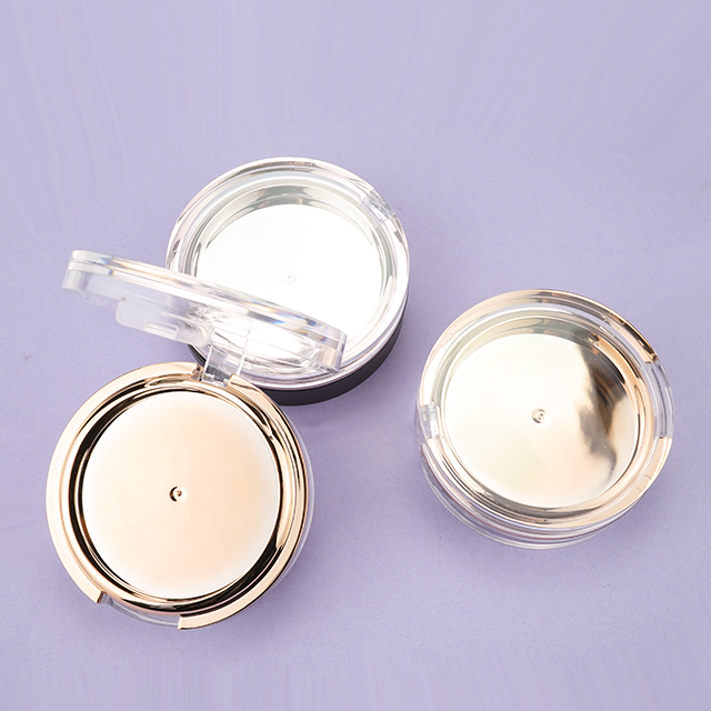 luxury round compact powder case