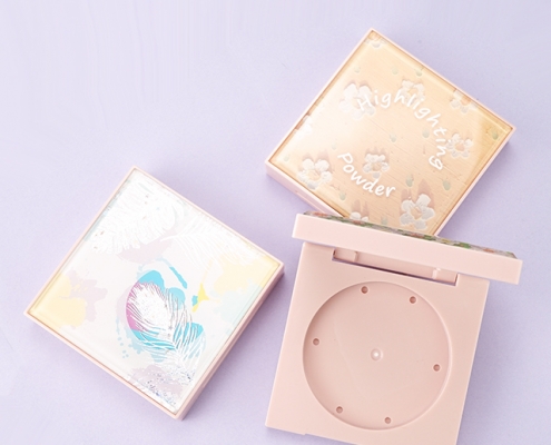 luxury square compact powder case for highlighter