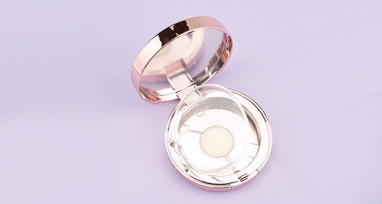 Round fundation compact powder case with mirror