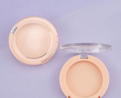 Round empty compact powder case