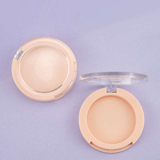 Round empty compact powder case