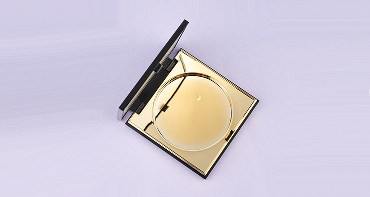 Luxury gold cosmetic powder case