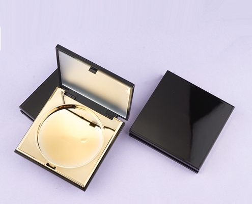 Luxury gold cosmetic powder case