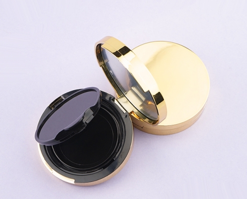 Refillable compact powder case